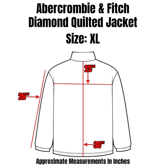 Abercrombie Fitch Diamond Quilted Barn Jacket Men XL  Black Flannel Fleece Lined - Picture 2 of 10